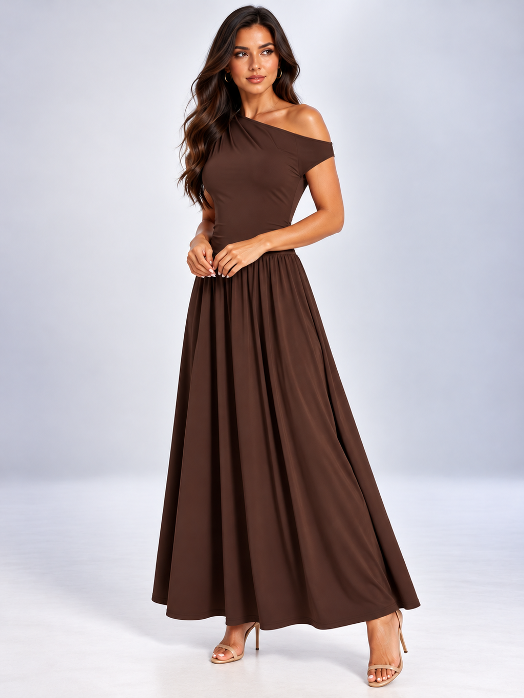Isabella One-Shoulder Maxi Dress