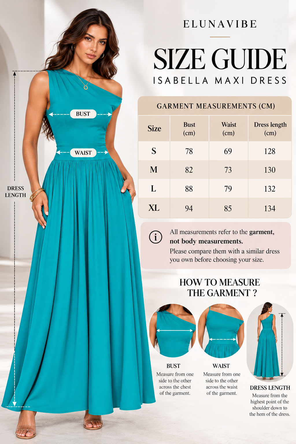 Isabella One-Shoulder Maxi Dress