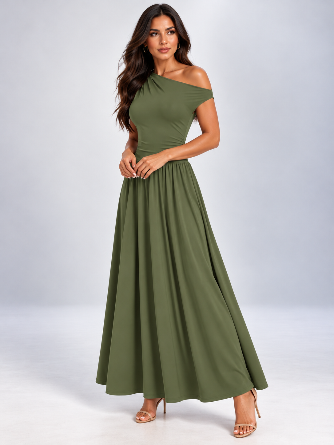 Isabella One-Shoulder Maxi Dress