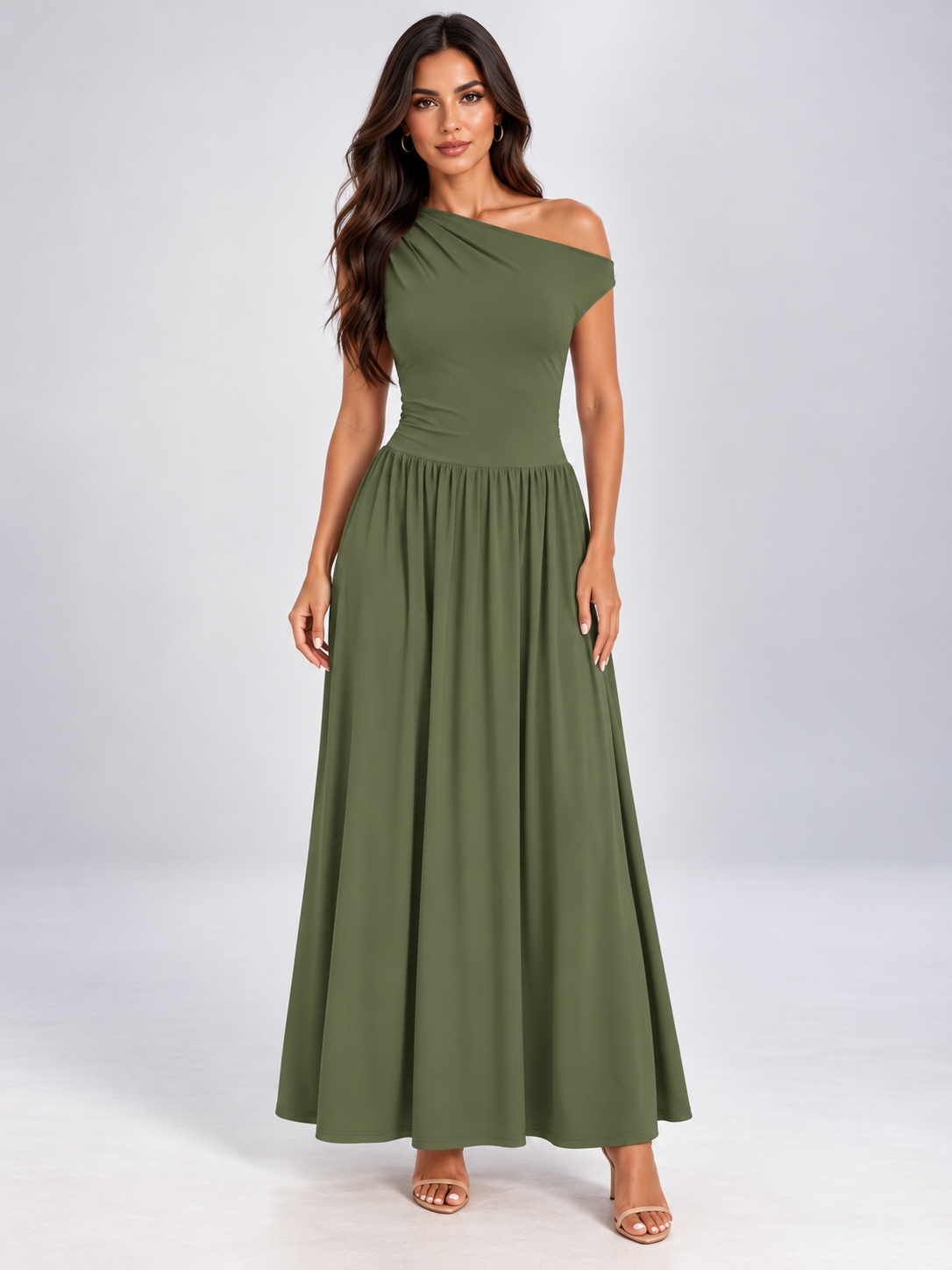 Isabella One-Shoulder Maxi Dress