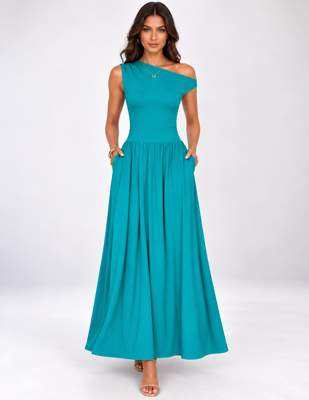 Isabella One-Shoulder Maxi Dress