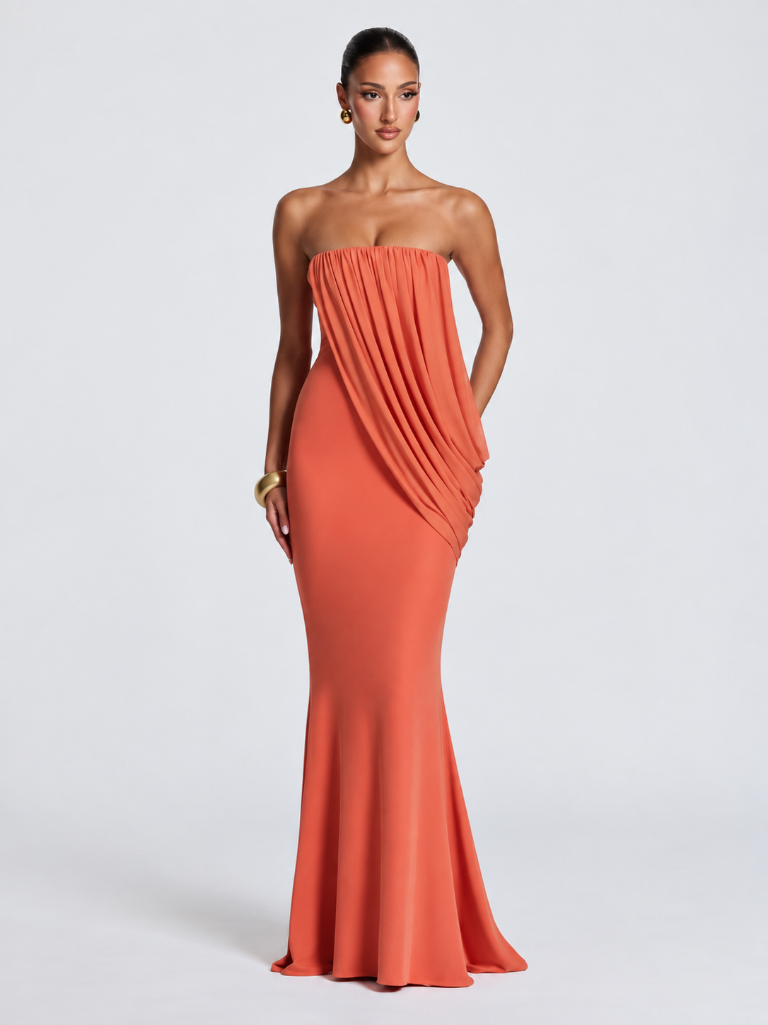 Solévia Draped Maxi Dress