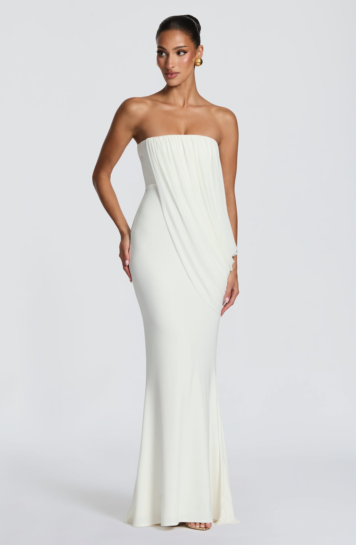 Solévia Draped Maxi Dress