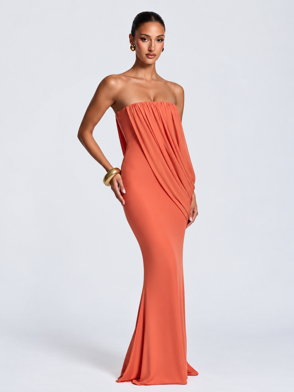 Solévia Draped Maxi Dress