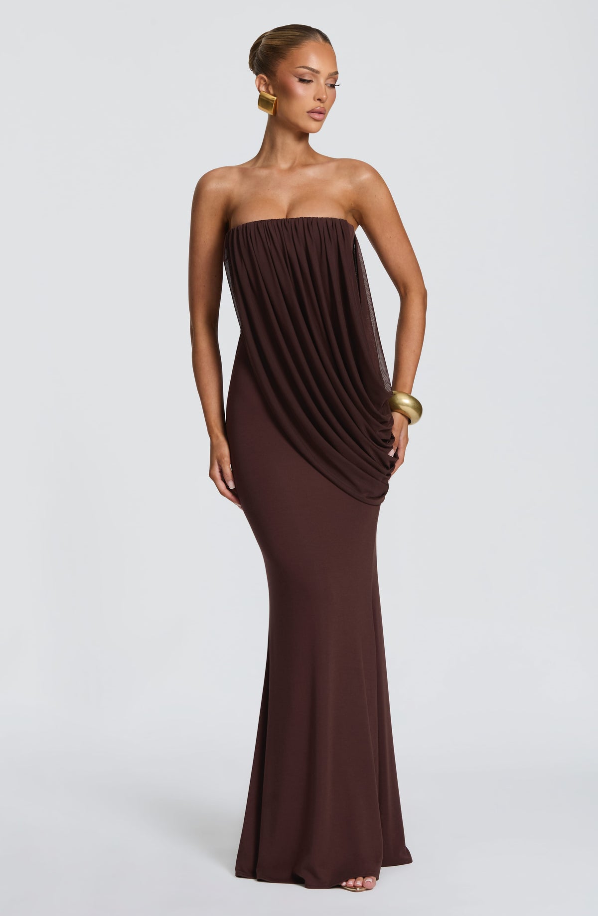 Solévia Draped Maxi Dress