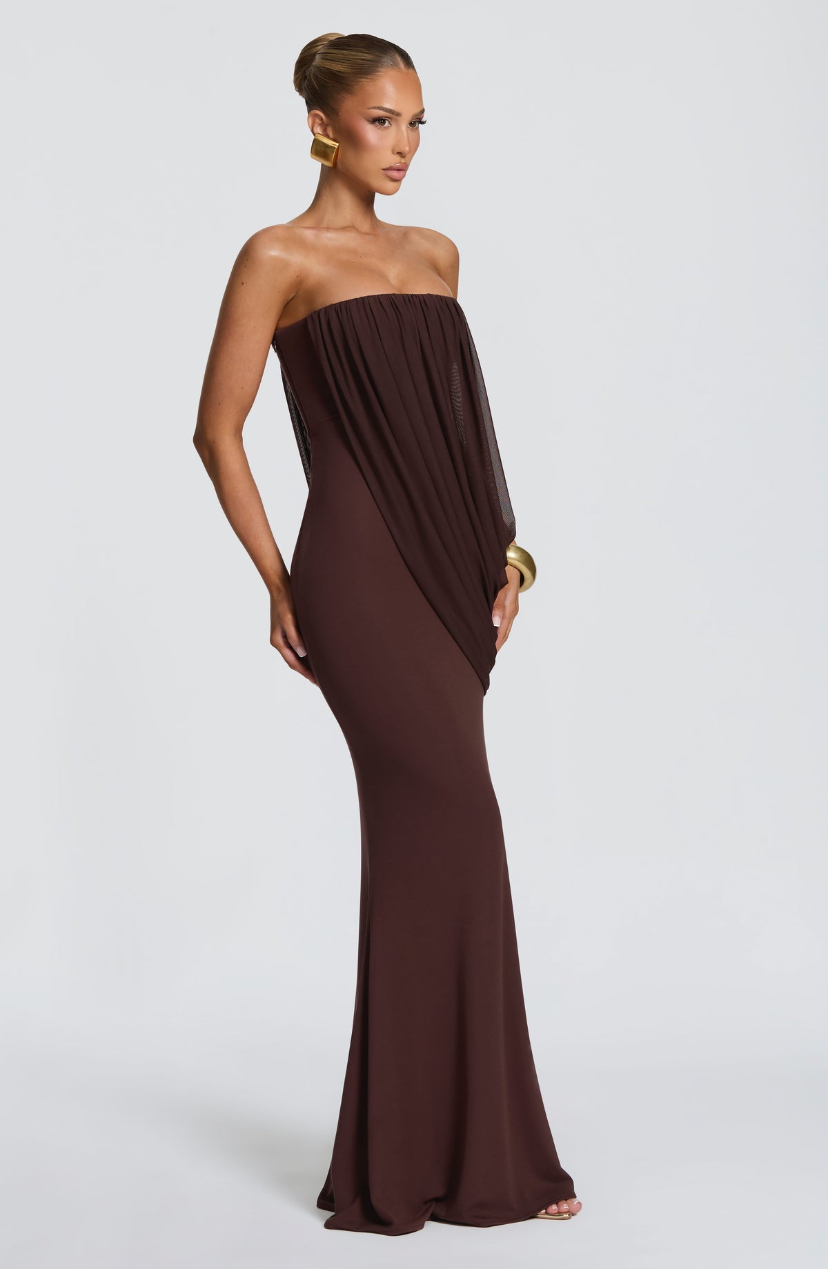 Solévia Draped Maxi Dress