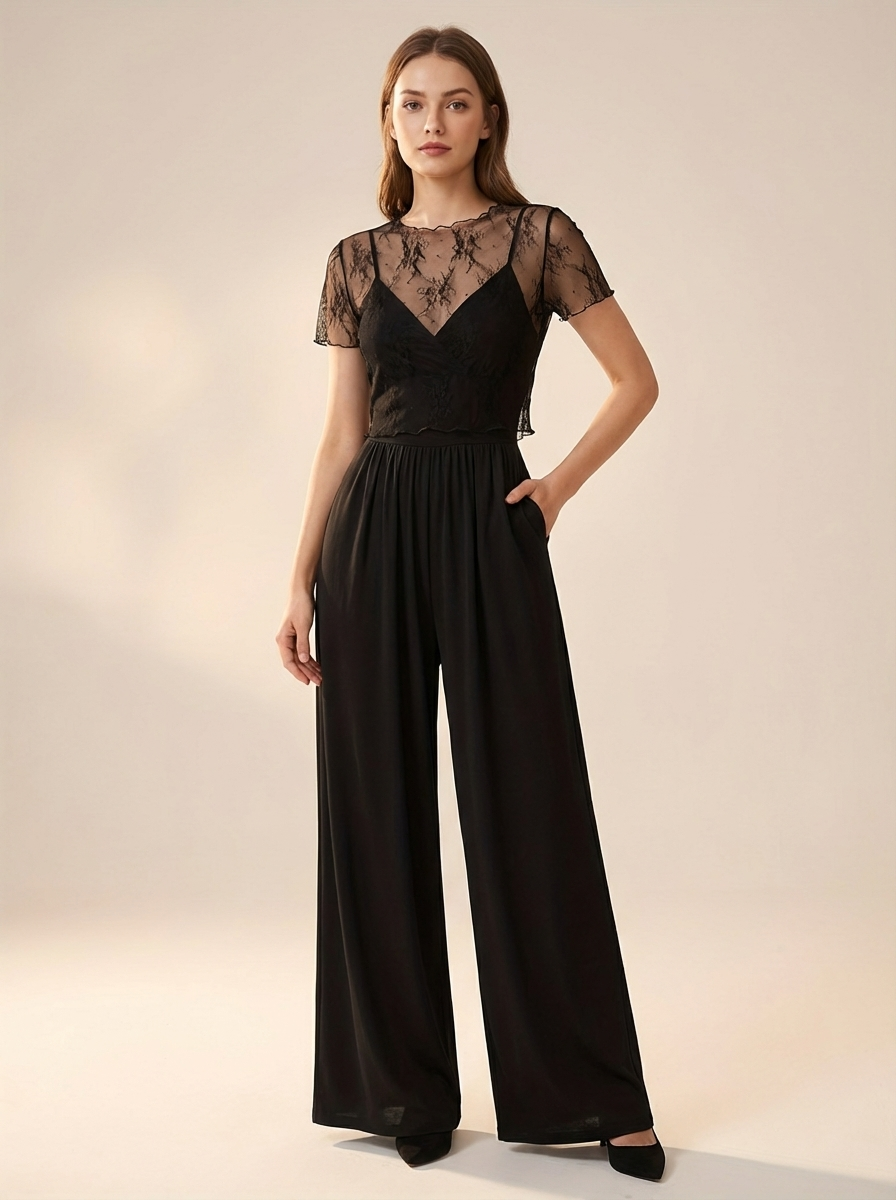 VELORA Chic Lace Jumpsuit