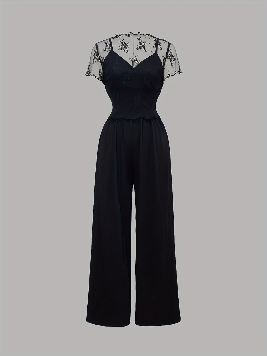 VELORA Chic Lace Jumpsuit